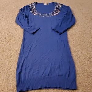 Womens embellished tunic sweater